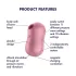 Satisfyer Cotton Candy - vibratore clitorideo a onde d’aria - corallo