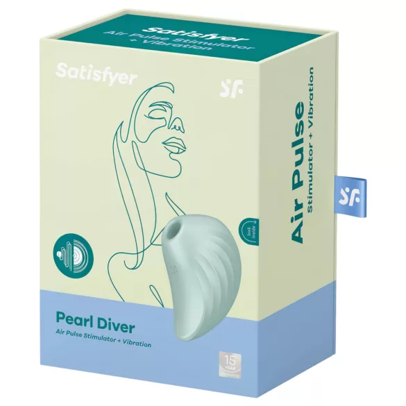 Satisfyer Pearl Diver - stimolatore clitoride a onde d’aria - menta