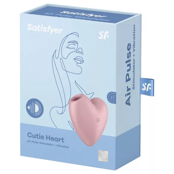Satisfyer Cutie Heart - stimolatore clitorideo a onde d’aria ricaricabile - rosa