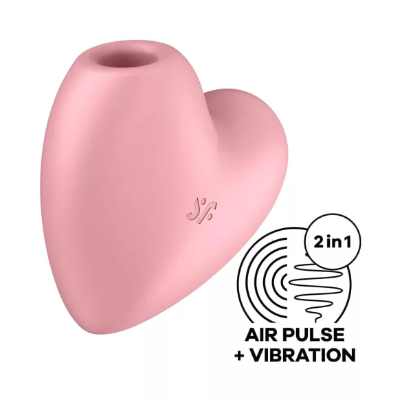 Satisfyer Cutie Heart - stimolatore clitorideo a onde d’aria ricaricabile - rosa