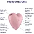 Satisfyer Cutie Heart - stimolatore clitorideo a onde d’aria ricaricabile - rosa