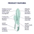 Satisfyer Air Pump Bunny 5 - vibratore gonfiabile controllato tramite app (menta)