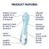 Satisfyer - Vibratore a pompa intelligente - pompa regolabile - silicone blu