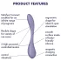 Satisfyer G-spot Flex 5 - vibratore per il punto G controllato tramite app (viola)