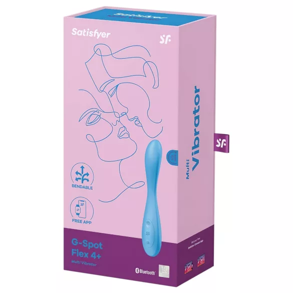 Satisfyer G-spot Flex 4 - vibratore per il punto G controllato tramite app (turchese)