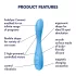 Satisfyer G-spot Flex 4 - vibratore per il punto G controllato tramite app (turchese)