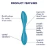Satisfyer G-spot Flex 1 - vibratore punto G ricaricabile impermeabile verde