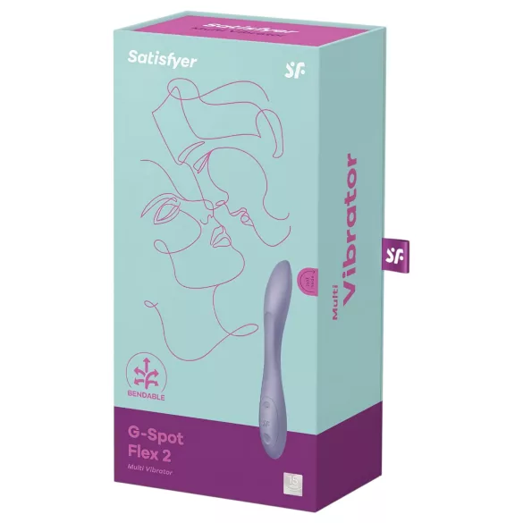Satisfyer G-spot Flex 2 - vibratore punto G ricaricabile impermeabile viola