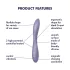 Satisfyer G-spot Flex 2 - vibratore punto G ricaricabile impermeabile viola
