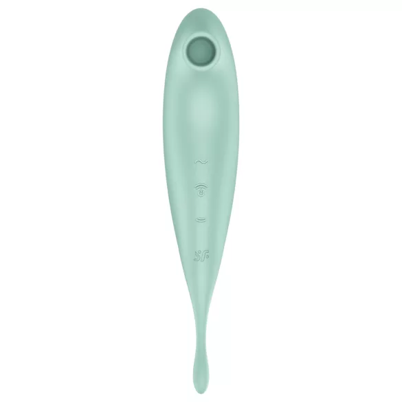 Satisfyer Twirling Pro - vibratore clitoride 2in1 smart - silicone menta