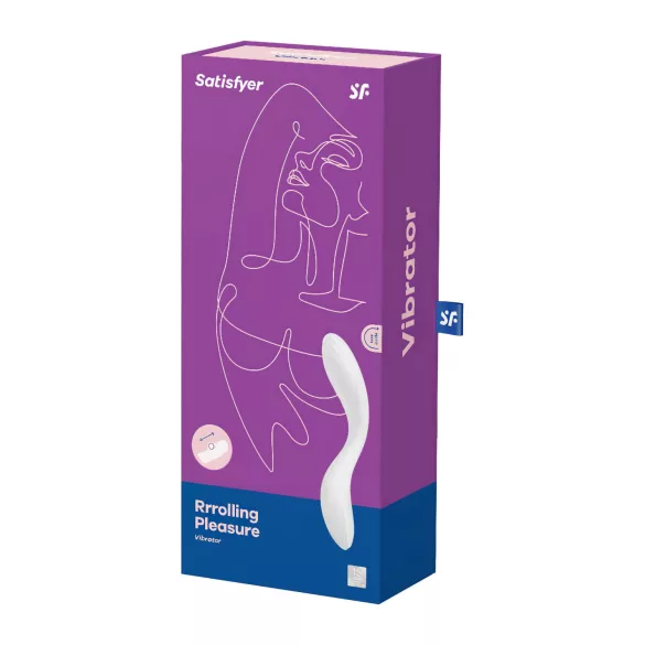 Satisfyer Rrrolling - vibratore punto G con sfere rotanti - bianco