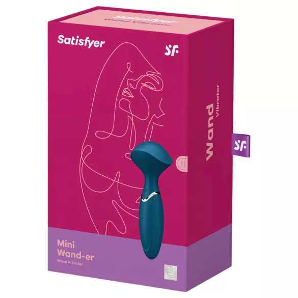 Satisfyer Mini Wand-er - vibratore massaggiante impermeabile (blu)