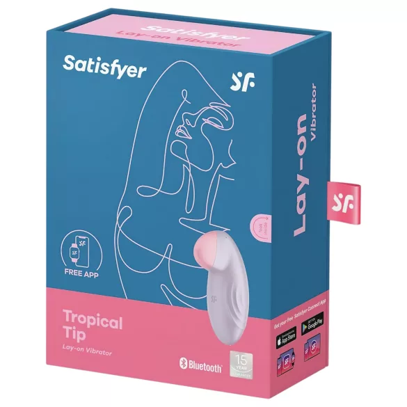 Satisfyer Tropical Tip - vibratore clitorideo controllato tramite app (viola)