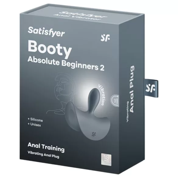 Satisfyer - vibratore anale per principianti - silicone grigio