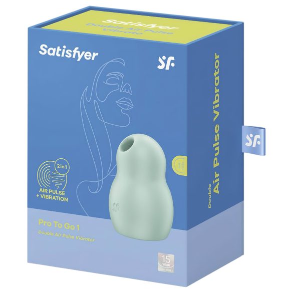 Satisfyer Pro To Go 1 - stimolatore clitorideo onde d’aria ricaricabile - menta