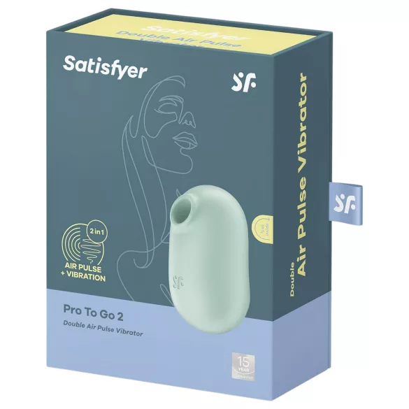 Satisfyer Pro To Go 2 - stimolatore clitorideo onde d’aria ricaricabile - menta