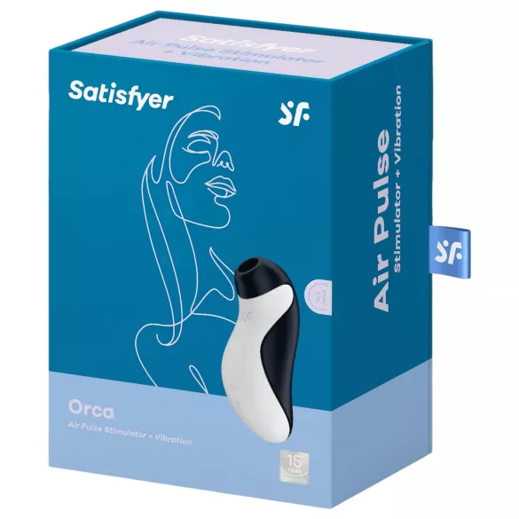 Satisfyer Orca - stimolatore clitorideo onde d’aria impermeabile - nero bianco