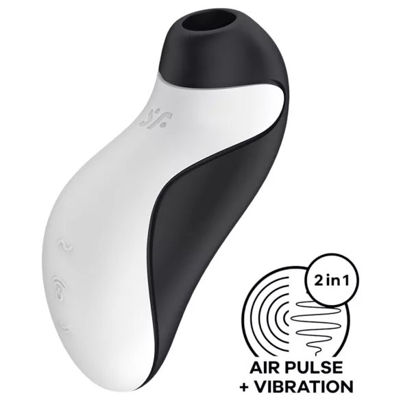 Satisfyer Orca - stimolatore clitorideo onde d’aria impermeabile - nero bianco