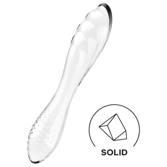 Satisfyer Dazzling Crystal 1 - doppia estremità in vetro (trasparente)