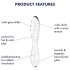 Satisfyer Dazzling Crystal 1 - doppia estremità in vetro (trasparente)