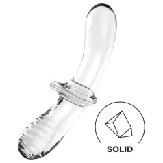   Satisfyer Double Crystal - dildo doppia estremità - vetro trasparente