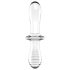 Satisfyer Double Crystal - dildo doppia estremità - vetro trasparente