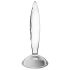 Satisfyer Sparkling Crystal - dildo in vetro rigato (trasparente)