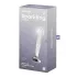 Satisfyer - dildo in vetro scanalato - trasparente