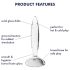 Satisfyer Sparkling Crystal - dildo in vetro rigato (trasparente)