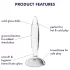 Satisfyer - dildo in vetro scanalato - trasparente