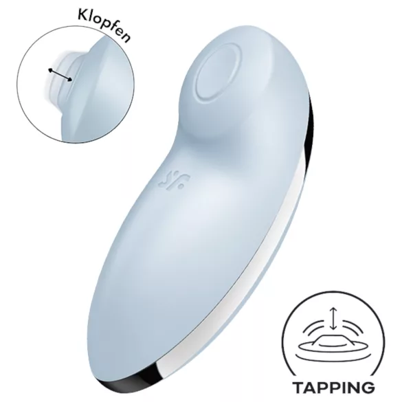 Satisfyer Tap & Climax 2 - vibratore clitoride e punto G 2in1 - silicone blu