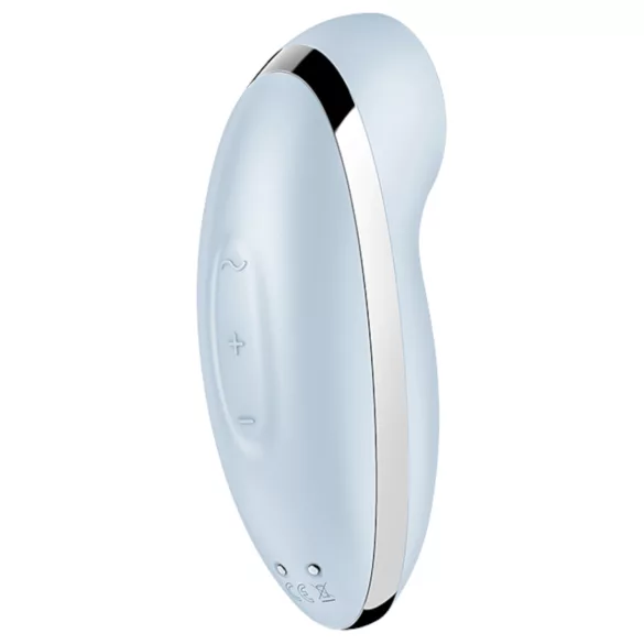 Satisfyer Tap & Climax 2 - vibratore clitoride e punto G 2in1 - silicone blu