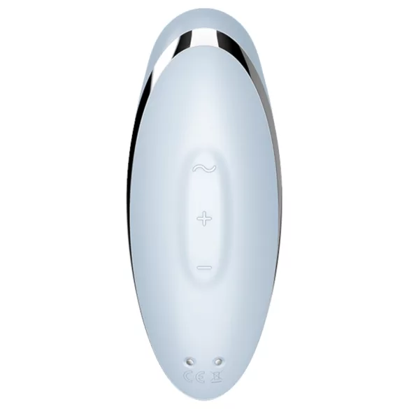 Satisfyer Tap & Climax 2 - vibratore clitoride e punto G 2in1 - silicone blu