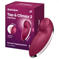   Satisfyer Tap & Climax 2 - stimolatore clitorideo e vibratore 2in1 - rosso