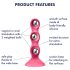 Satisfyer Triple Ball-R - vibratore anale con sfere - silicone rosa