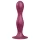 Satisfyer Double Ball-R - dildo con ventosa e peso - silicone rosso