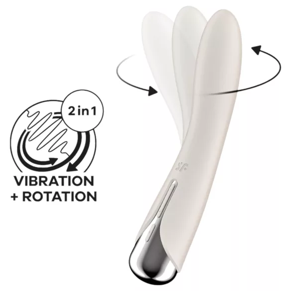 Satisfyer Spinning Vibe 1 - vibratore punto G rotante - silicone beige