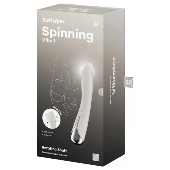 Satisfyer Spinning Vibe 1 - vibratore punto G rotante - silicone beige