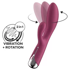   Satisfyer Spinning Rabbit 1 - vibratore con braccio rotante per clitoride (rosso)