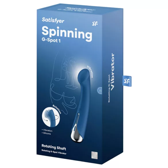 Satisfyer Spinning G-Spot 1 - vibratore punto G rotante - silicone blu