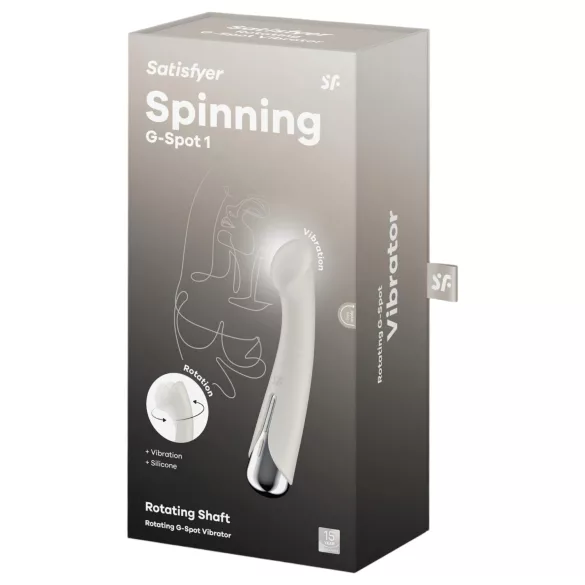 Satisfyer Spinning G-Spot 1 - vibratore punto G rotante - silicone beige