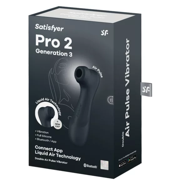 Satisfyer Pro2 Gen3 - Stimolatore clitorideo ad onde d’aria controllato tramite app (grigio scuro)