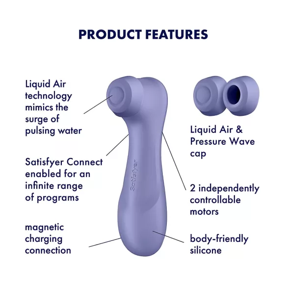 Satisfyer Pro 2 Gen3 - stimolatore clitorideo onde d'aria smart - viola