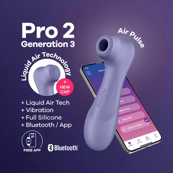 Satisfyer Pro 2 Gen3 - stimolatore clitorideo onde d'aria smart - viola