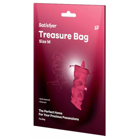 Satisfyer Treasure Bag M - sacchetto discreto portaoggetti - medio - rosa