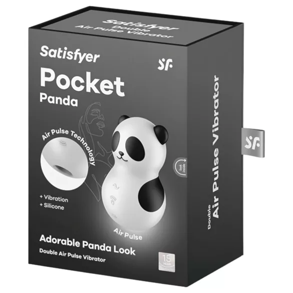 Satisfyer Pocket Panda - stimolatore clitorideo ad aria - nero