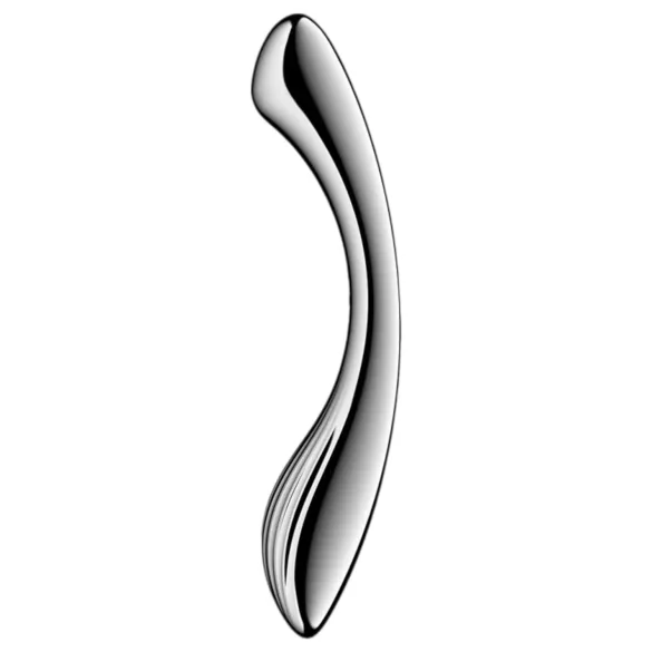 Satisfyer Pure Gravity 1 - dildo anale in acciaio con rilievi - argento