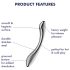 Satisfyer Pure Gravity 1 - Dildo in acciaio argentato con rilievi