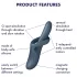 Satisfyer Heat Flex 4 - vibratore riscaldante con braccio per il clitoride (grigio)