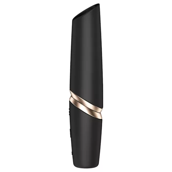 Satisfyer Perfect Kiss - vibratore a forma di rossetto - nero